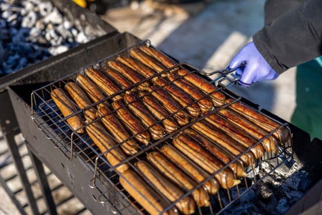 Frische grobe Bratwurst